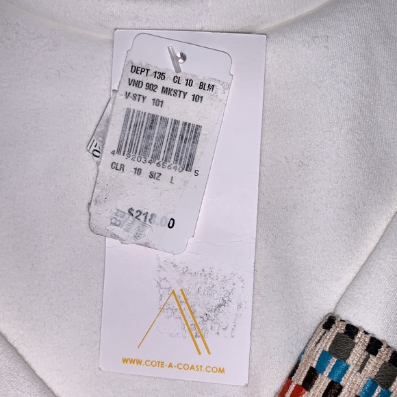 Cote A Coast Womens Sleeve Trim Sweatshirt Large - Picture 4 of 7